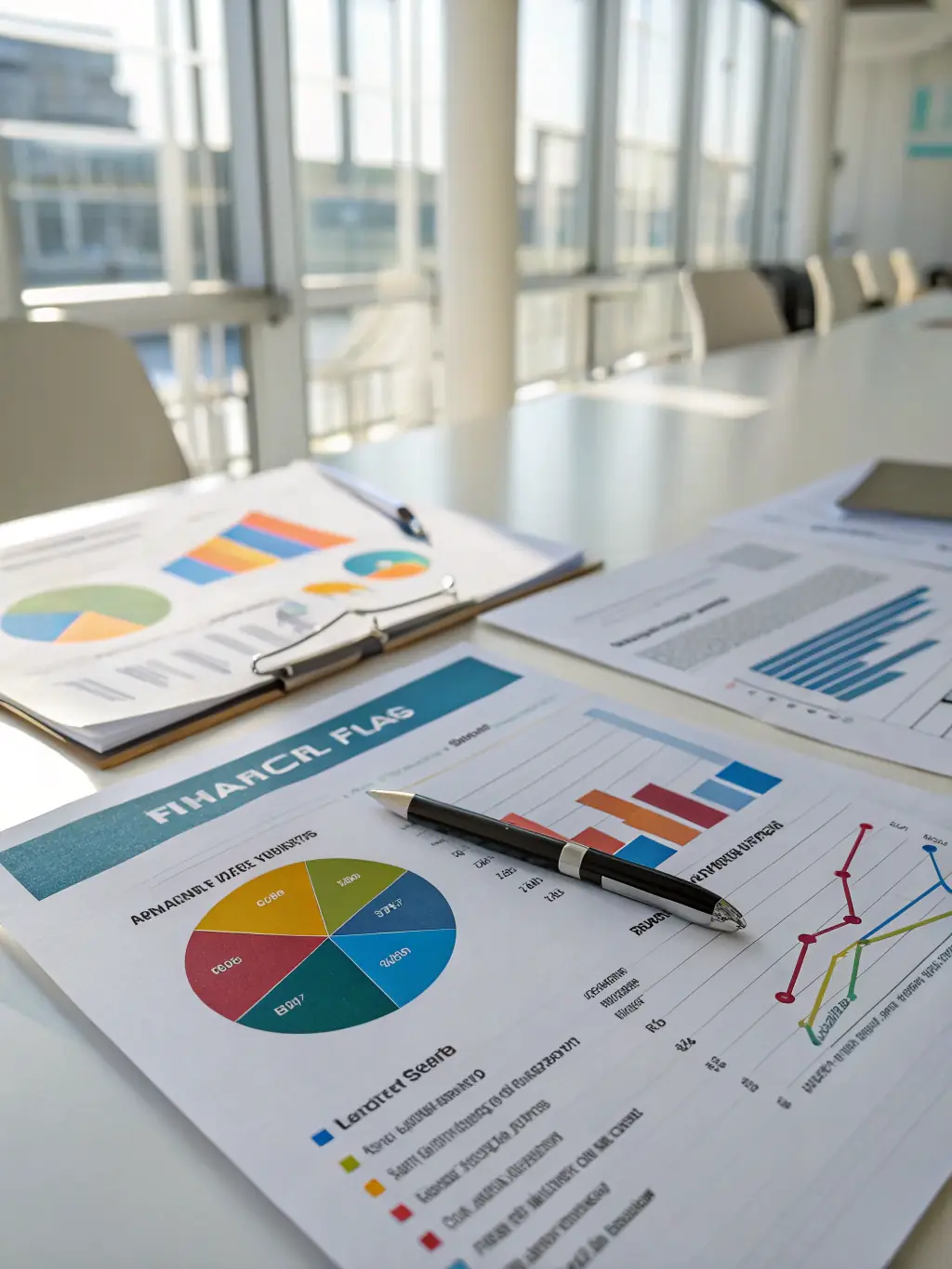 A detailed financial plan document with charts and graphs, illustrating the process of creating a customized financial roadmap for clients.